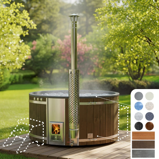 Konfigurierbar Hot Tub Holz Runder 6-8 Personen