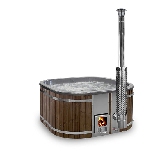 Konfigurierbar Whirlpool mit Holzofen Quadratisch für 4-6 Personen