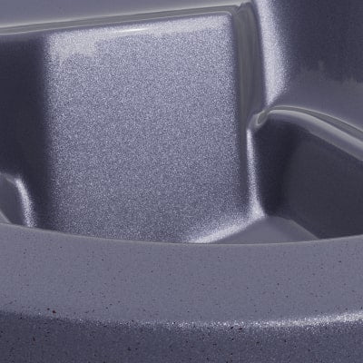 3D gray sparkle hot tub interior seat detail