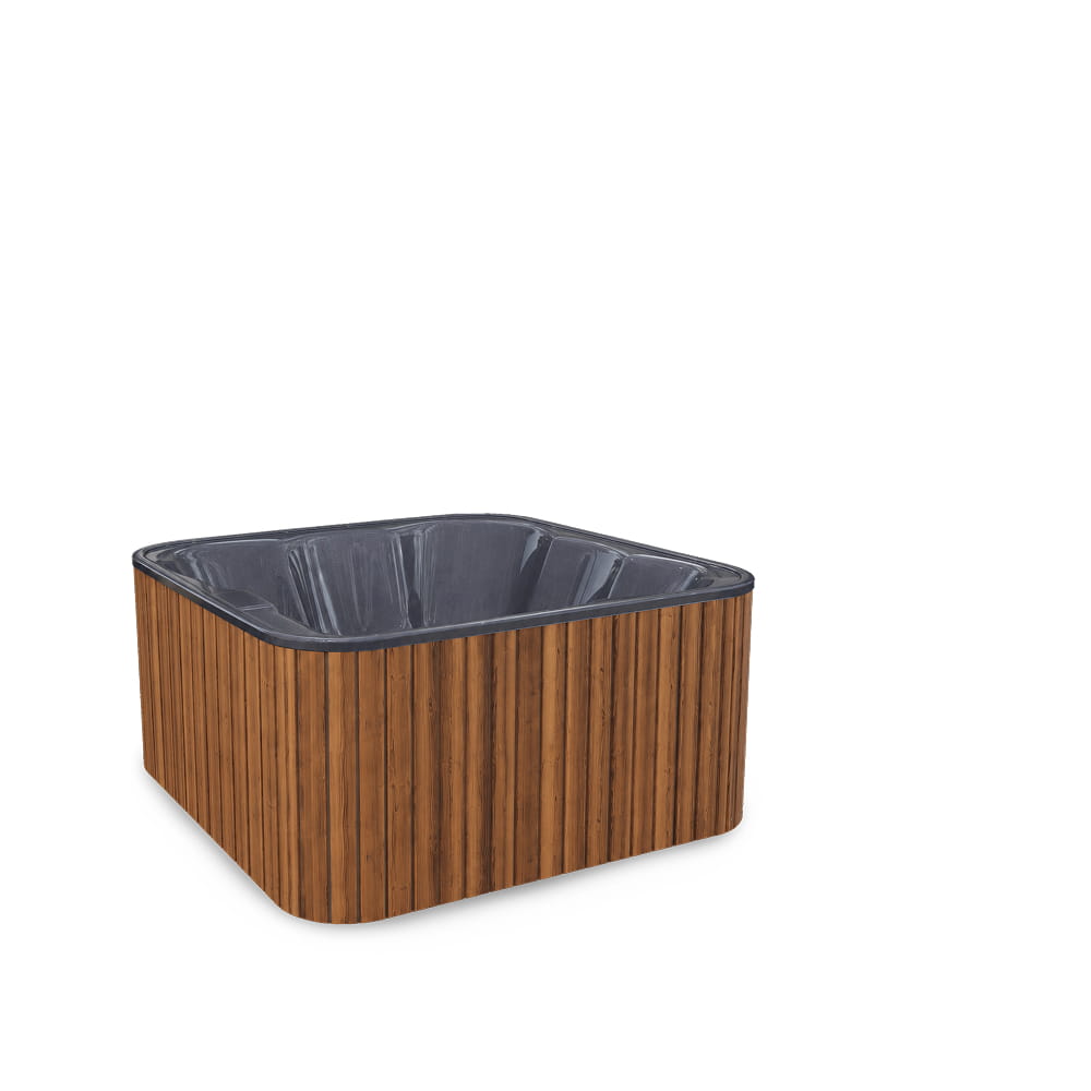 Konfigurieren Sie den eckigen Lounge-Hot Tub mit Heizung und Relaxliege – für 6 Personen