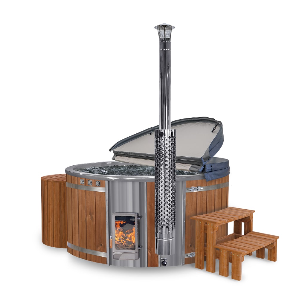 Runde vorkonfigurierte holzbefeuerte Hot Tubs
