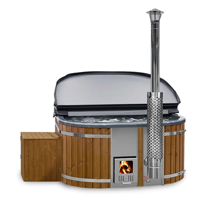 Super Offer | All-Inclusive eckiger Hot Tub | Luft- & Hydrodüsen | Sandfilter & UV-C | 4–6 Sitzer